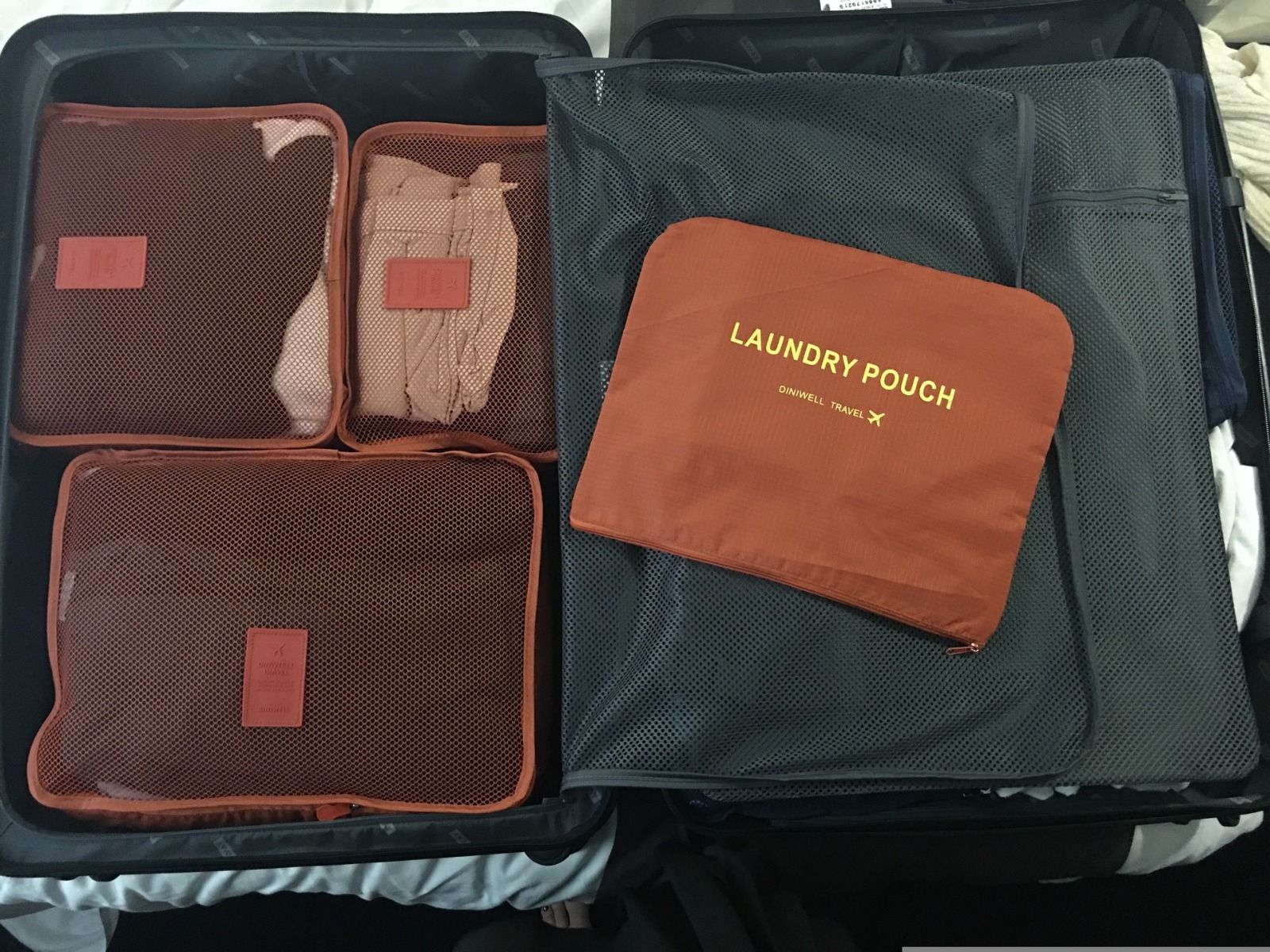 Picture of the inside a persons luggage
