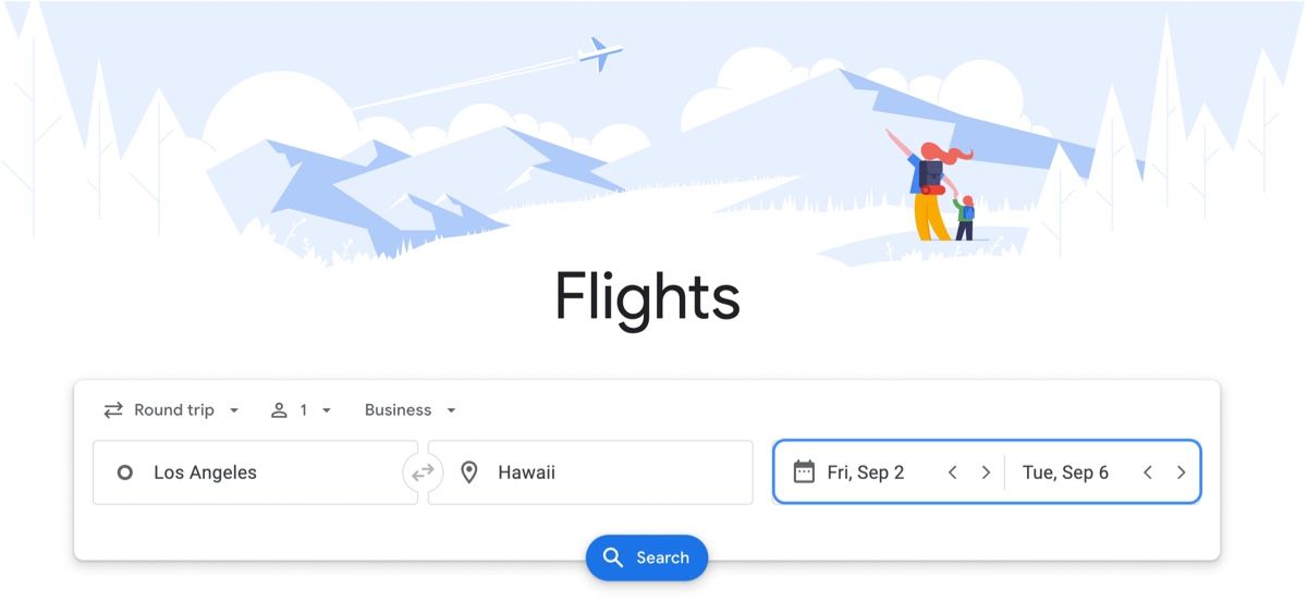 Google Flights price alert setup screen for tracking fare drops on a specific route