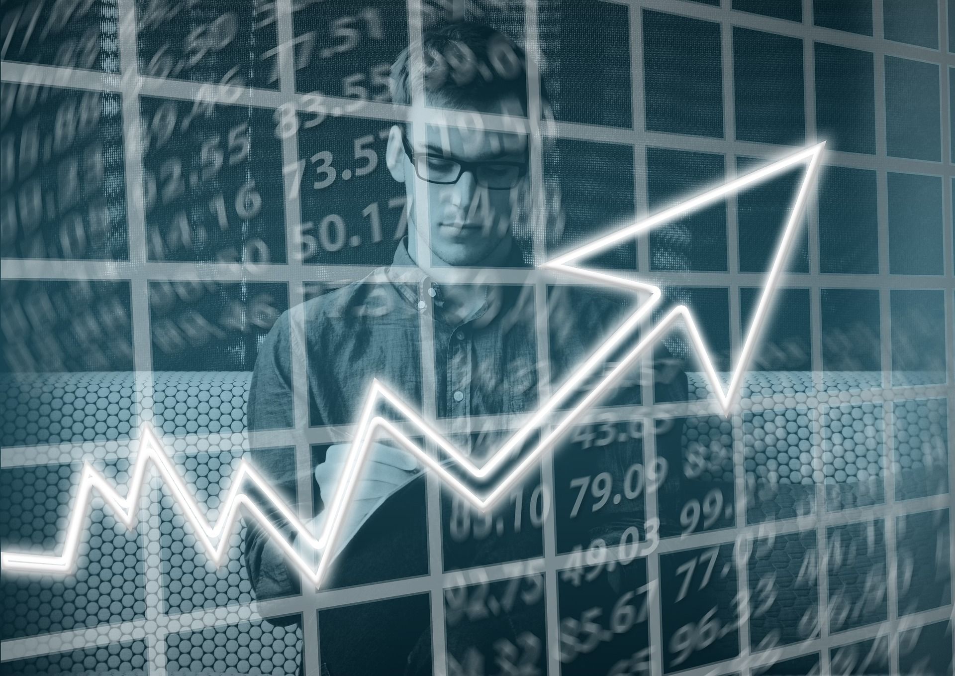 Picture of a stock graph going up